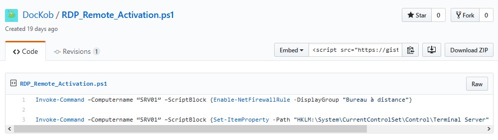 Activer le protocole RDP à distance